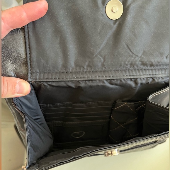 GIANI BERNINI - Black Crossbody Genuine Leather Purse - Lots of pockets! - Picture 12 of 12